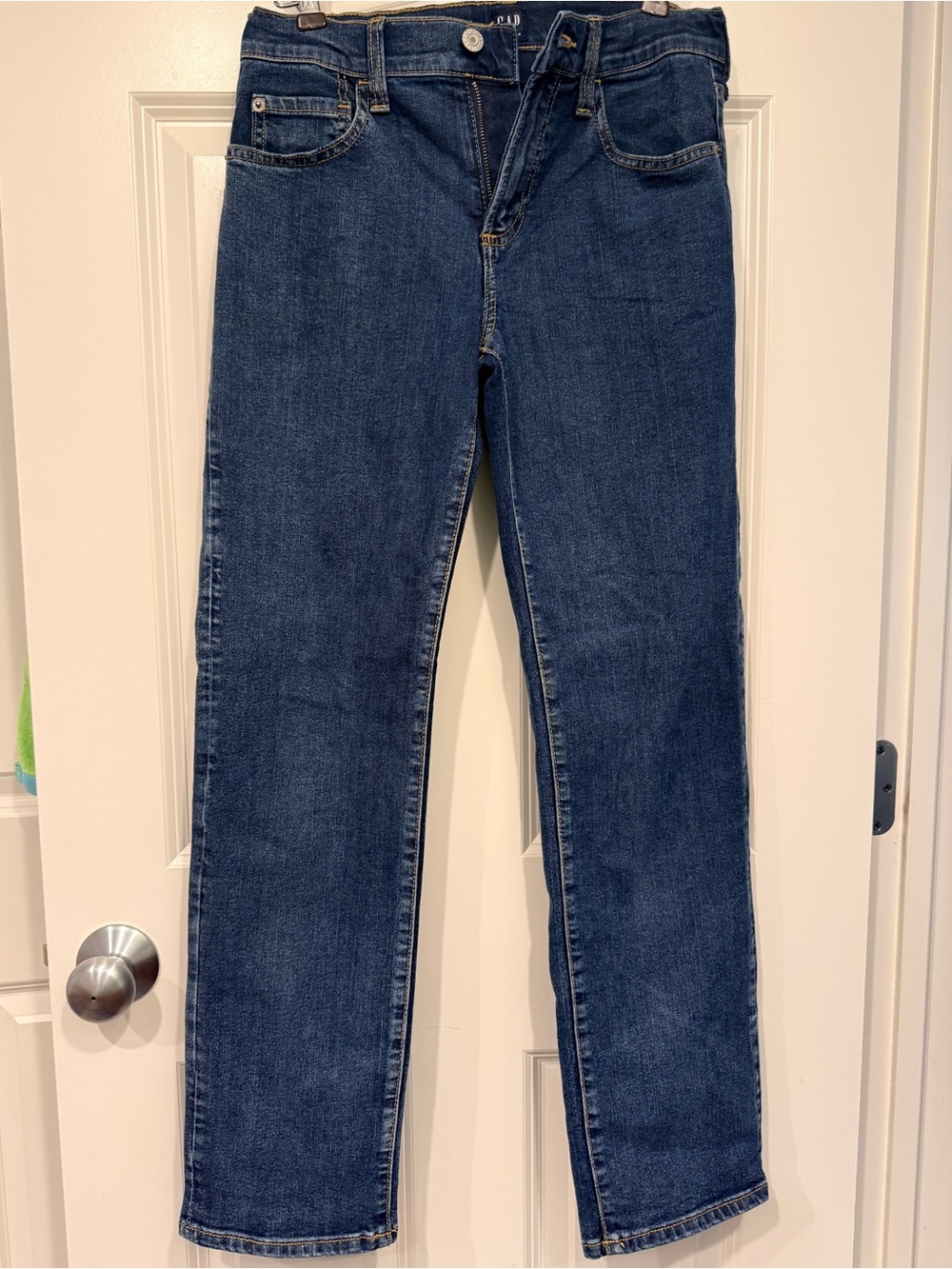 Gap Boys Stretch Straight Jeans Size 14 Dark Wash